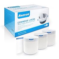 Commode Liners with Highly Absorbent Pads - [Pack of 90] - Medical Grade - Leak-Proof - Bedside Commode Liners Disposable - Toilet Liners Disposable Adult