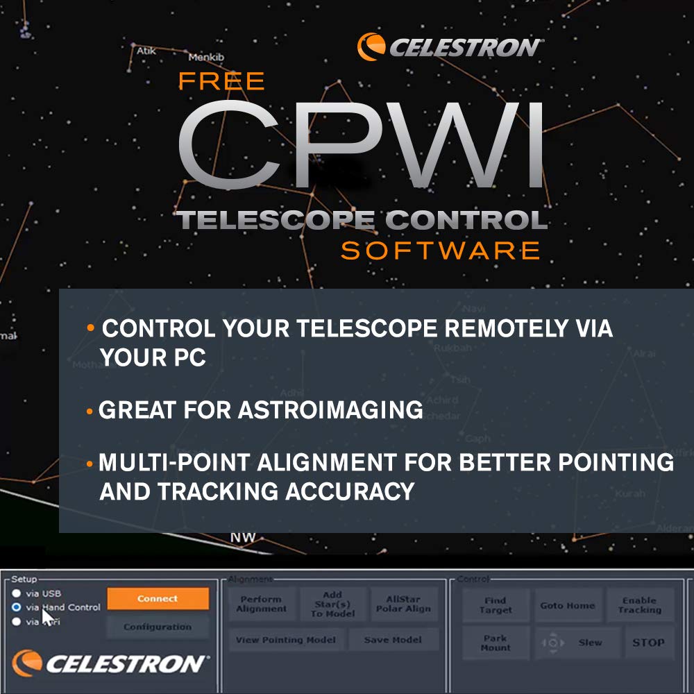 Celestron - NexStar 8SE Telescope - Computerized Telescope for Beginners and Advanced Users - Fully-Automated GoTo Mount - SkyAlign Technology - 40,000+ Celestial Objects - 8-Inch Primary Mirror