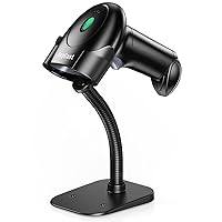 Barcode Scanner Wireless with Stand, USB Wired Inventory 2D 1D QR Code Scanners for POS Computer Laptop, Handheld Image Screen Scanning Bar Code Reader for Supermarket Warehouse Library