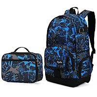 rickyh style Boys and Girls Kids Backpacks, Lightweight Backpack 18.5 x 13.75 x 8.75 Inches lunch bags 10 x 8 x 3.8 Inches Kids Backpacks for School and Travel, BPA Free