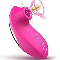 Sex Toys for Women - Sucking Sex Toy Vibrator with Dildo Adult Toys for Woman, Rose Toy Dildos Sex Stimulator Sucker with 9 Sucking & 9 Thrusting G Spot Vibrators Clitoral Nipple Toys (Rose red)