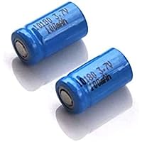 Compatible for 2PCS 3.7V 10180 Lithium Ion Rechargeable Battery Li-ion Cell Baterias Pilas 100MAH for Led Flashlight Digital Device 2 Pcs