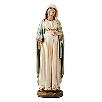 Hand Painted Mary, Mother of Jesus Resin Statue, 8 Inches