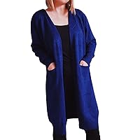 Women's Coats Trendy Fashion Loose Casual Long Sleeve Knitted Cardigan Sweater Jacket Girls, S-XL