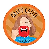 Crave Beverages Flavored Coffee Pods, Compatible with Keurig K-Cup Brewers, Caramel, 100 Count