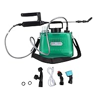 Battery Powered Sprayer, Electric Garden Sprayer, Electric Weed Sprayer, Backpack Sprayer with Portable 5L 2000mAh Battery Powered Automatic with 4 Nozzles for Car Washing Garden