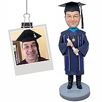 Customized Graduation Bobbleheads Figurine Personalized Memorial Gifts from Your Photos,one Person