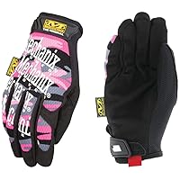 Mechanix Wear: The Original Women’s Pink Work Gloves with Secure Fit, Flexible Grip for Multi-Purpose Use, Durable Touchscreen Tactical Gloves for Women (Pink Camouflage, Women's Large)