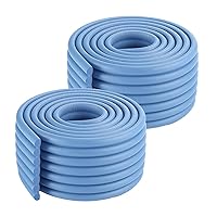 Baby 2 Pack Rubber Proofing Edge Corner Guards 6.5ft ,Child Safety Furniture Wide Bumper Table Sharp Edges Protector (Blue)