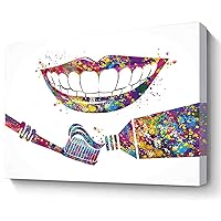 MBARE Watercolor Abstract Art,Dental Care Watercolor Print Tooth Medical Art Toothbrush Dental Clinic Decor Gift Toothpaste Dentist Dentistry Office Dental Hygienist~-12