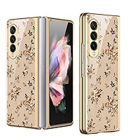 Samsung zfold3 Folding Screen Mobile Phone case Electroplating Protective Sleeve Samsung zfold3 Protective Sleeve (golden05)