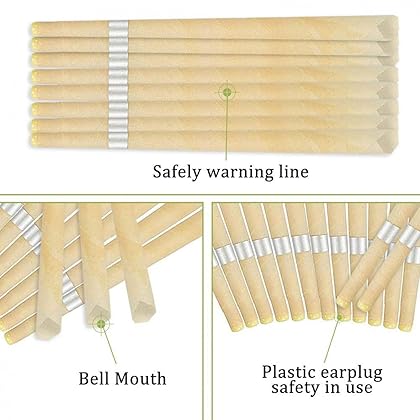 Beeswax Ear Wax Removal Candles Set of 10, Ear Candles Wax Removal Ear Wax Removal Candles for Ear Cleaning Ear Candles Wax Removal Ear Candles for Ear Candling Wax Removal Ear Wax Removal Kit