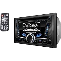 Power Acoustik PCD-52B Double Din Car Stereo Receiver, 2 Din in Dash - CD - MP3 - AM/FM - Bluetooth - USB Playback