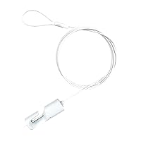 Fukui Metal Crafts Mini Wire Freely Fit White x White Φ0.05 inch (1.2 mm) L = 3.2 ft (1.0 m) Picture Rail Hanging Hook Poster, Picture Frame, Picture, Wall Hanging Display 1073-WW