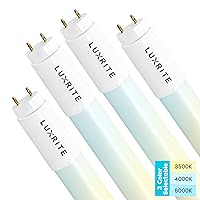 4FT T8 LED Tube Light, Type A+B, 18W=32W, 3 Colors 3500K | 4000K | 5000K, Single and Double End Powered, Plug and Play or Ballast Bypass, 2340 Lumens, F32T8, Frosted Cover, UL, DLC (4 Pack)