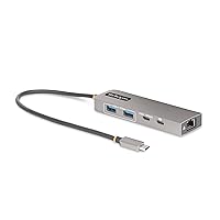 StarTech.com 3-Port USB-C Hub, 2.5 Gbps Ethernet, 100W PD Pass-Through Port, USB 3.2 10Gbps, 2X USB-A/1x USB-C, Portable Hub