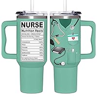 Nurse Gifts - Nurses Week Gifts - Nurse gifts for Women - Christmas Nurse Gifts - Nursing Appreciation Gifts, RN/LPN/NICU Gift - Gift For Nurse Female, Nurse Tumbler 40oz With Handle