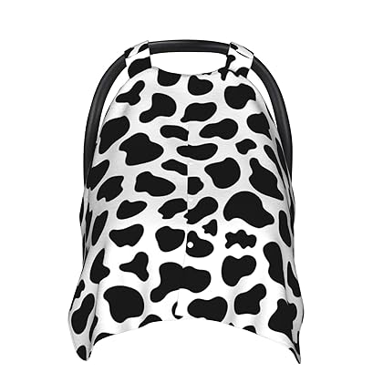 Cute Cow Print Winter Car Seat Cover for Baby, Nursing Cover for Mom, Cow Baby Stuff for Infant Newborn Baby Shower Gifts