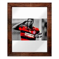 PEAS IN A POD Ronaldinho - 14X17 Full Color Photo Sign With Hand Made Wood Frame PIAP #G699970