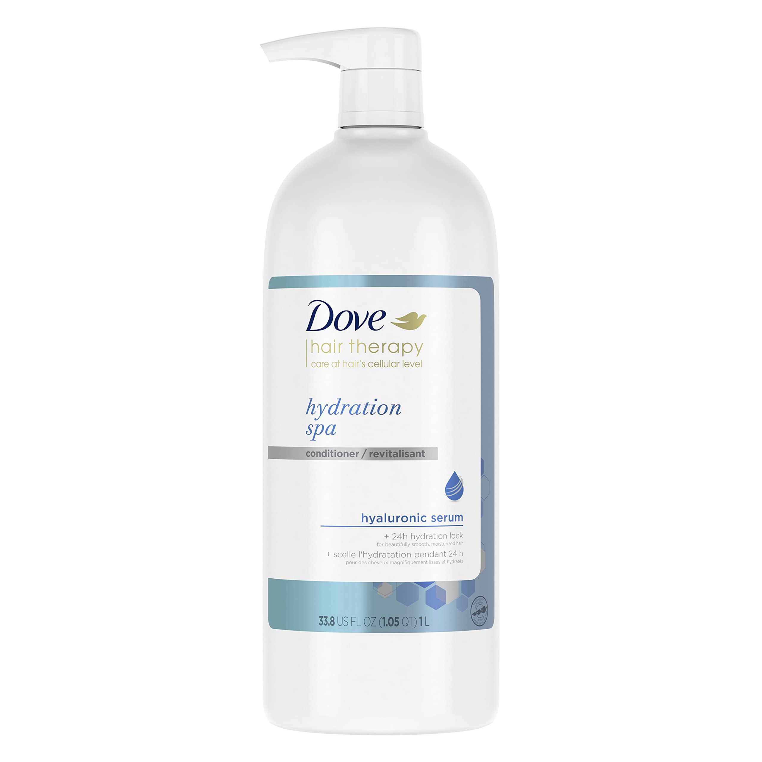 Dove Conditioner Hydration Spa for Dry Hair Hair Conditioner with Hyaluronic Serum 33.8 oz