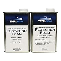 TotalBoat Flotation Foam - 2 Part Expanding Polyurethane Marine Pour Foam For Boat Floatation, Insulation And Soundproofing (2 LB Density, 2 Quart Kit)