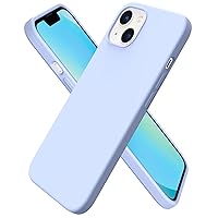 ORNARTO Compatible with iPhone 13 Case 6.1, Slim Liquid Silicone 3 Layers Full Covered Soft Gel Rubber Case Cover 6.1 inch-Baby Blue