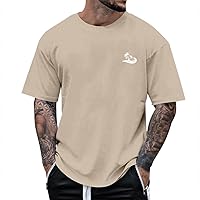 Tshirts Shirts for Men Cotton Summer Tree Leisure Comfortable T Shirt Short Sleeved Round Neck Tops Blouse Gifts