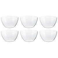 SIMAX SI37 (5422) Large Bowl, Clear, 25.4 fl oz (750 ml), Heat Resistant Bowl, 6 Pieces