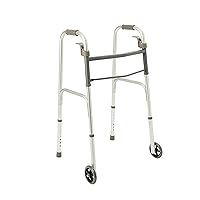 Medline Folding Paddle Walker – Comfortable, Maneuverable, for Injury, Moderate Weight Support Suited for Adults & Seniors