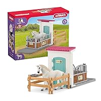 Schleich Horse Club — Horse Stall Extension Play Set for Children, 21 Piece Horse Stable Play Set with Horse Toys for Girls and Boys Ages 5+
