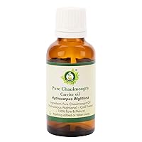 Chaulmoogra Oil | Hydnocarpus Wightiana | for Hair | for Skin | 100% Pure Natural | Cold Pressed | Unrefined | 15ml | 0.507oz by R V Essential