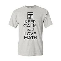 City Shirts Keep Calm and Love Math Adult T-Shirt Tee