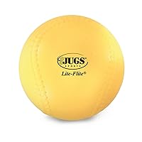 Jugs Lite-Flite Baseballs (One Dozen) , Optic Yellow , 9-inch