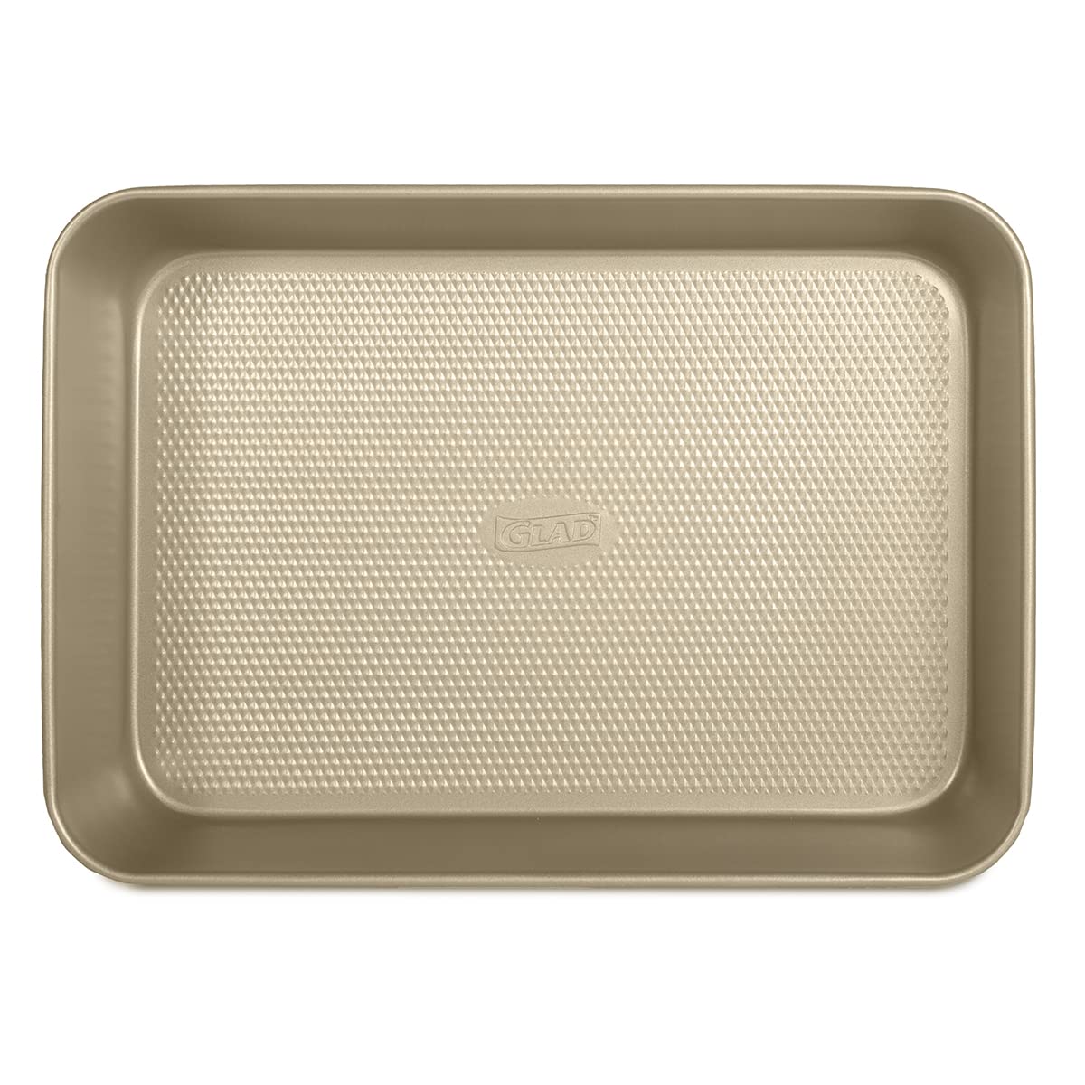 Glad Baking Pan Nonstick - Oblong Metal Dish for Cake and Lasagna - Heavy Duty Carbon Steel Bakeware, Large
