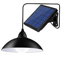 Solar Lights Outdoor/Indoor,Remote Control Solar Powered Pendant Lights IP65 Waterproof,Auto On/Off Hanging Shed Lamp Dusk to Dawn for Barn Gazebo Storage Room Balcony Chicken Coop