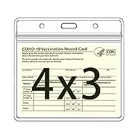covid Vaccine Card Protector for CDC Immunization Record 4x6 ID Card Holder Horizontal ID Card Name Tag Badge Cards Holder Vinyl Plastic Sleeve Waterproof Pouch Resealable Zip Card Holder (10pack)