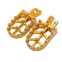 Foot Pegs CNC Aluminum Foot Pegs Rests Pedal Footrests For Suzuki RMZ250 RMZ450 RMZ 250 450Z 2010-2018 Off-road Dirt Motorcycle Pegs Footrest (Color : Gold)