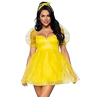 womens Frosted Organza Babydoll Dress Costume