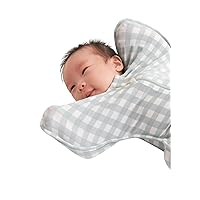 Newborn Modal Swaddle Suit | Soft & Breathable Baby Sleepwear(4-6 Months) | Swaddles for Newborns, Nursery Swaddling Blankets (6M- Sage Gingham)