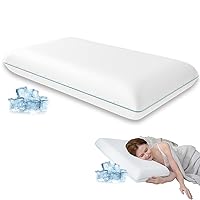 Ultra Soft Memory Foam Pillow, Cooling Pillow for Side Sleepers, Back Stomach Sleepers, Cervical Neck Pillow for Sleeping, Ergonomic Pillow for Neck Pain Relief, Orthopedic Deep Sleep Pillow