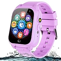 Kids Waterproof Smart Watch Toys for Boys Girls Ages 3-12, HD Touchscreen Toddler Watches with 26 Puzzle Games Camera Video Recording Pedometer MP3 Player Alarm Clock Birthday Gift