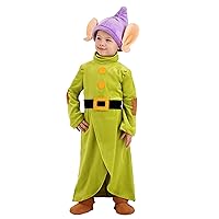 Fun Costumes Disney Snow White Dopey Costume for Toddlers, Seven Dwarfs Cosplay & Dress-Up, Dwarf Halloween Outfit 4T