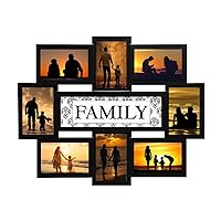 8 Opening Family Reunion Photo Frames, Collage Picture Frames for Wall Decor, Reunion Friends Memory Photo Frame Selfie Gallery Collage, Wall Hanging for 4x6 Picture Frames, Black