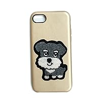 Shih Dog Leather Smartphone Case for iPhone 7/8, Schnauzer, Beige