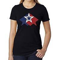 Red, White and Blue Star, Women's USA T-Shirts, 4th of July T-Shirts