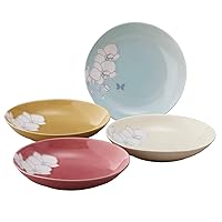 山加商店(Yamakasyoten) Hanae Mori MB6201-184 Orchid Pasta Plates, Set of 4