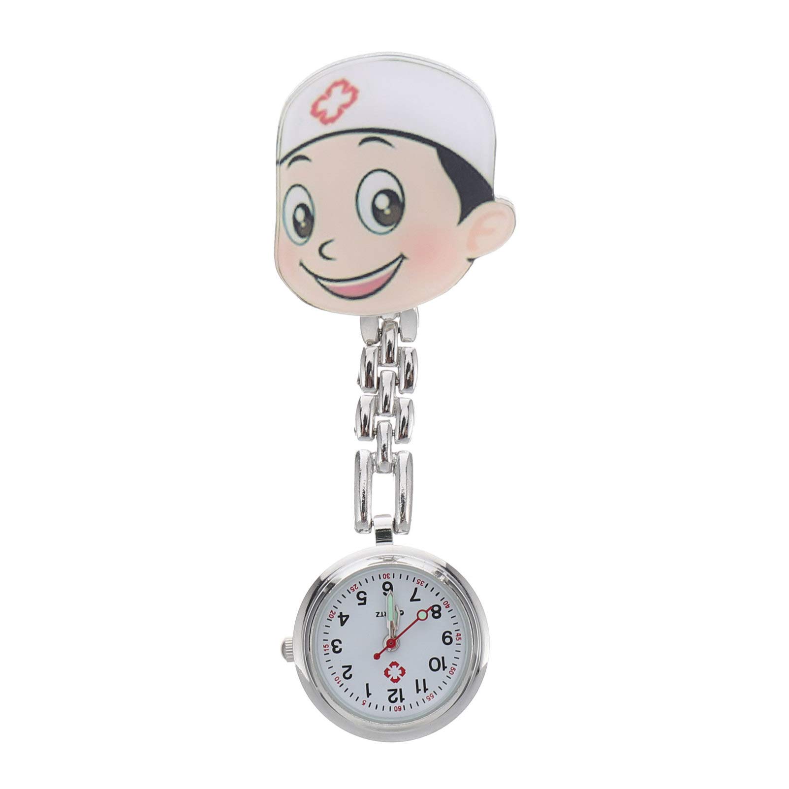 Hemobllo Nurse Watch, Clip on Nursing Watches Cute Cartoon Nurse Watches Nurse Lapel Watches Nurse Fob Watches Nurse Pocket Watch Nurse Gifts