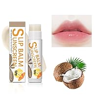 Ofanyia Sunscreen Lip Balm, SPF 30 Hydrating Lip Balm with Aloe and Vitamin E, Sun Screen Lip Protection & Treatment for Chapped Dry Lips, Lip Moisturizer Lip Care (coconut)