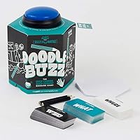 Professor Puzzle Doodle Buzz - Drawing Party Game with Button Buzzer - Artistic Family Game