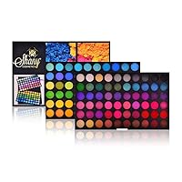 SHANY Highly Pigmented Eye Makeup Palette, 120 Matte Shimmer Metallic Eyeshadow Pallet with Long Lasting and Blendable Natural Colors - Classic Neon